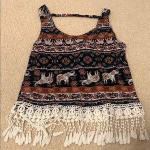 Elephant frilly tank top!